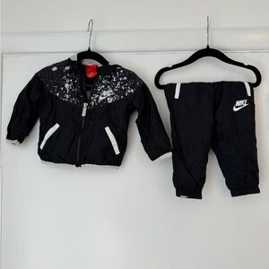 Nike black and white baby windbreaker set 12 months